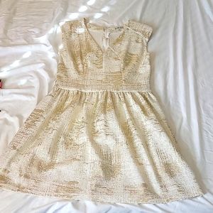 Charlotte Russe white & gold dress size xl